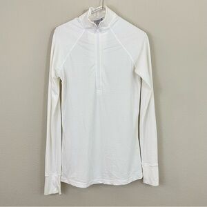 Addison Bay White‎ 1/4 Zip Long Sleeves Lightweight Pullover Size Small